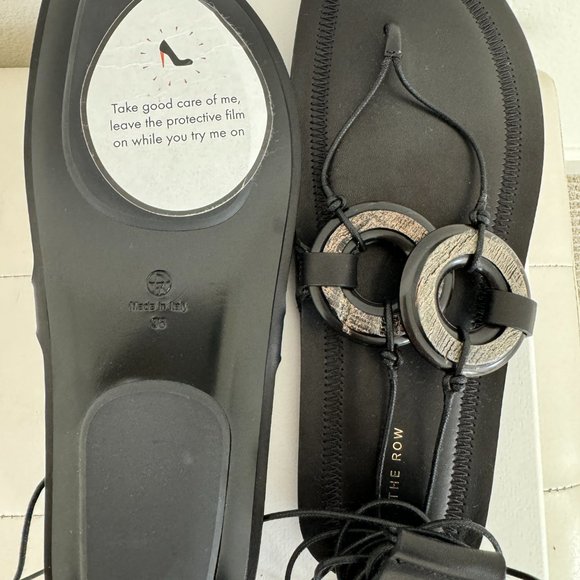 BRAND NEW THE ROW RING SANDAL BLACK - Picture 4 of 11